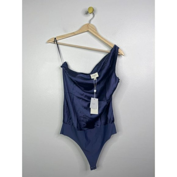 Cami NYC Darby One Shoulder Sexy Bodysuit Women's Night Shadow Size: M NWT - Picture 2 of 10